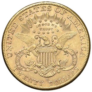 Foreign coins - USA 20 Dollari 1906 S - KM 74.3 AU (g 33,45) Graff...