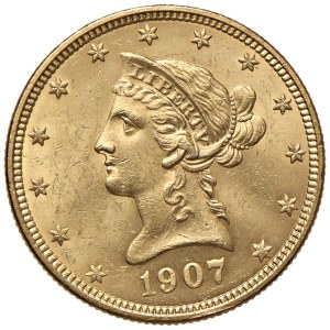 Foreign coins - USA 10 Dollari 1907 - KM 102 AU (g 16,73) Leggerme...