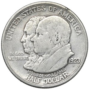 Pièces étrangères - États-Unis : demi-dollar de 1923 S - KM 153 AG (12,42 g)...