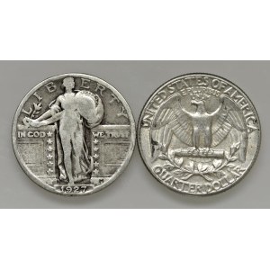 Foreign Coins - 1924 U.S. Quarter Dollar - KM 145 AG (6.01 g) In...