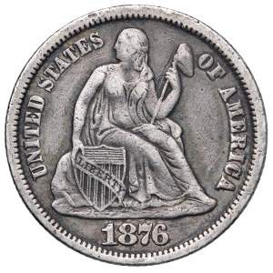 Foreign coins - USA One dime 1876 - KM #A92 AG (2.43 g)...