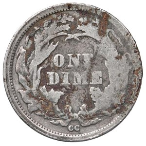 Foreign coins - USA One dime 1876 CC - KM A92 AG (g 2,34)...