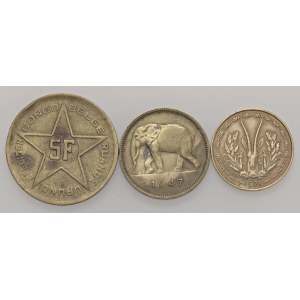 Foreign coins - AFRICA Set of three coins as shown in the photo. To be examined...