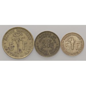 Foreign coins - AFRICA Set of three coins as shown in the photo. To be examined...