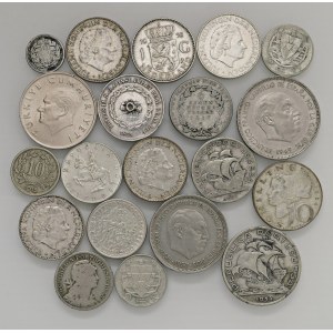Foreign coins - A set of twenty different coins as shown in the photo. To be examined...