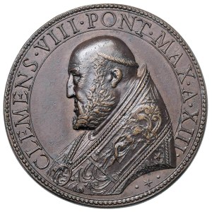 Medale papieskie i religijne – Klemens VIII (1592–1605) Medal z 1602 r., rok XIII La...
