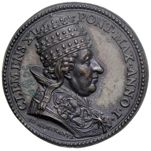 Papal and Religious Medals - Clement XI (1700–1721) Medal, Year I, 1701, Exhortation...
