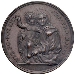 Medale papieskie i religijne – Klemens XI (1700–1721) Medal z XVII roku 1717 La...