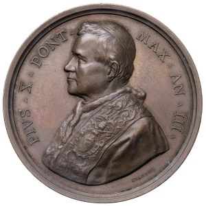 Papal and Religious medals - Pio X (1903-1914) Medaglia (1906) Anno III Encicli...