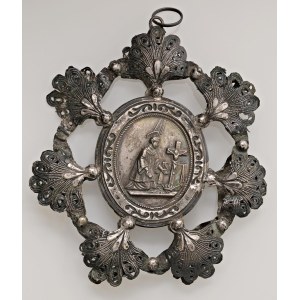 Papal and Religious medals - Filigrana in Argento con Medaglia Religiosa della ...