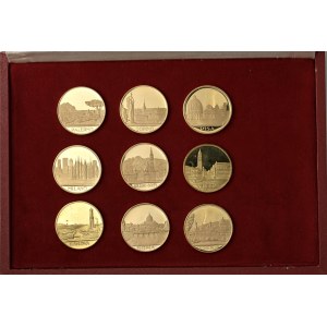 Médailles « Cities » - Coffret contenant neuf médailles consacrées à...
