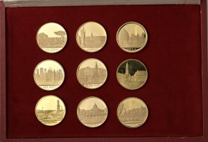 Cities medals - Cofanetto contenente nove medaglie dedicate ad alt...
