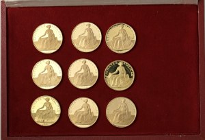 Cities medals - Cofanetto contenente nove medaglie dedicate ad alt...