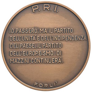 Medaile měst – FORLI'. Ugo La Malfa (1903–1979) Medaile z roku 1979 A r...