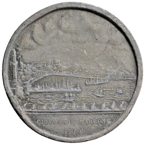 Médailles des villes - GÊNES Médaille de décembre 1746 Statue sur la place et...