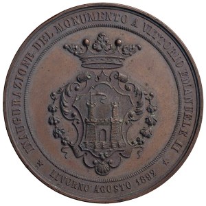 Cities Medals - LIVORNO. 1892 Medal Commemorating the Inauguration of the Monument...