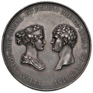 Cities Medals - LUCCA AND PIOMBINO. Elisa Bonaparte and Felice Baciocc...