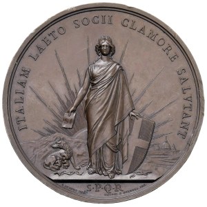 Cities medals - MILANO. Medaglia 1870 A ricordo del Plebiscito Rom...