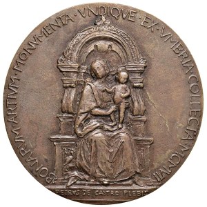 Cities Medals - PERUGIA. 1907 Augusta Perugia Medal: Madonna with...