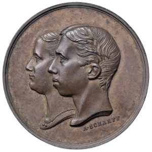 Cities Medals - PARMA. 1869 Medal Commemorating the Wedding of Roberto di Bo...