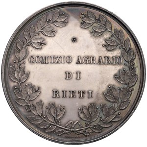 Cities Medals - RIETI. 1866 Medal of the Rieti Agricultural Association - To...