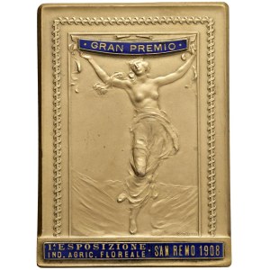 Cities Medals - SAN REMO. Medal-Plaque, 1908, 1st Exhibition ...