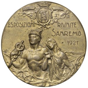 Cities medals - SAN REMO. Medaglia 1921 Commemorando le Esposizion...