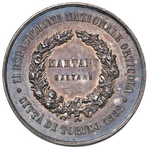 Cities medals - TORINO. Medaglia 1882 Società Orto-Agricola del Pi...