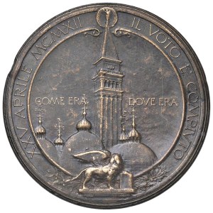Cities Medals - VENICE. 1912 Medal Commemorating the reconstruction...