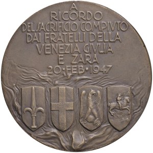 Cities Medals - VENEZIA GIULIA AND ZARA. 1947 Medal In memory of...