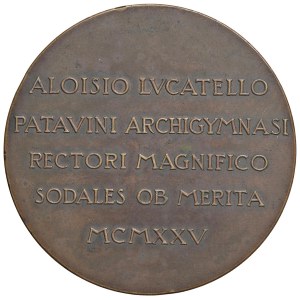 Character medals - Aloisio Locatelli. Medaglia 1925 Rettore dell'Univ...