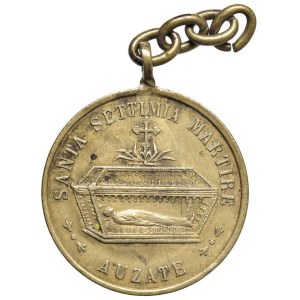 Figurenmedaillen – Die Märtyrerin Santa Settimia. Religiöse Medaille von 1897...