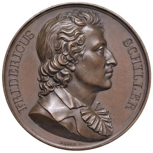 Medailky s postavami – Friedrich Schiller. Medaile z roku 1819 ze série...