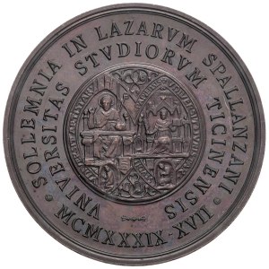 Character Medals - Lazaro Spallanzani. 1939 Medal for the University...
