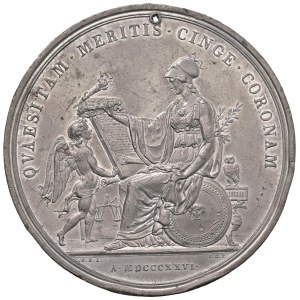 Medale Królestwa Włoch – Jednostronny Medal Zasługi z 1826 r. QVAESITAM MERITIS ...
