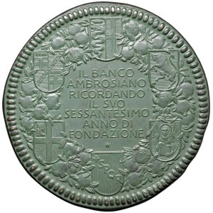 Medale Królestwa Włoch – BANCO AMBROSIANO. Medal z 1956 r. Na pamiątkę Ses...