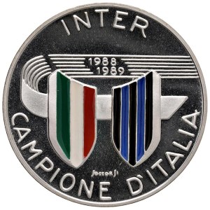 Football Memorabilia Medals - Inter 1988-1989 Italian Championship Medal - AG (g...