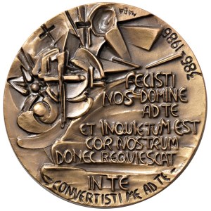 Various Medals - St. Augustine. 1986 Medal Commemorating the Anniversary of St....