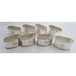Silvers - 8-piece set of napkin rings in 800-fine silver...
