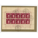400th anniversary of the death of Nicolaus Copernicus, 1943. Mini-sheet II/4 on an envelope, commemorative postmark (148)