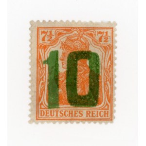 Gniezno issue, 1919. Uncanceled 10/7½ f. stamp. Guarantee (161)
