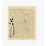 Krakow edition, 1919. Uncanceled 50 h. stamp with an overprint of Type I. Guarantee and description (165)