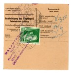 GG, set of 4 parcel delivery slips, Kraków, Warsaw, 1943 (292)