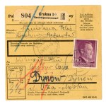 GG, set of 4 parcel delivery slips, Kraków, Warsaw, 1943 (292)
