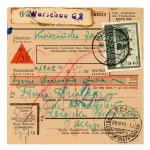 GG, set of 4 parcel delivery slips, Kraków, Warsaw, 1943 (292)