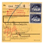 GG, set of 4 parcel delivery slips, Kraków, Warsaw, 1943 (293)