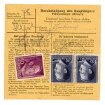 GG, set of 4 parcel delivery slips, Kraków, Warsaw, 1943 (293)