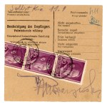 GG, set of 4 parcel delivery slips, Kraków, Warsaw, 1943 (293)