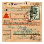 GG, set of 4 parcel delivery slips, Kraków, Warsaw, 1943 (293)