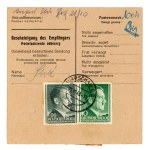GG, set of 4 parcel delivery slips, Kraków, Warsaw, 1943 (293)